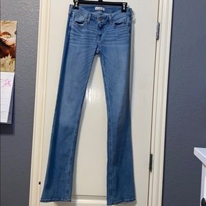 washed out boot cut hollister jeans